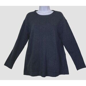 Pure Jill Tunic Sweater Women's Size S Gray Pockets Alpaca Wool Blend Stretch